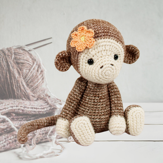 Lucy the Monkey Amigurumi Crochet Pattern